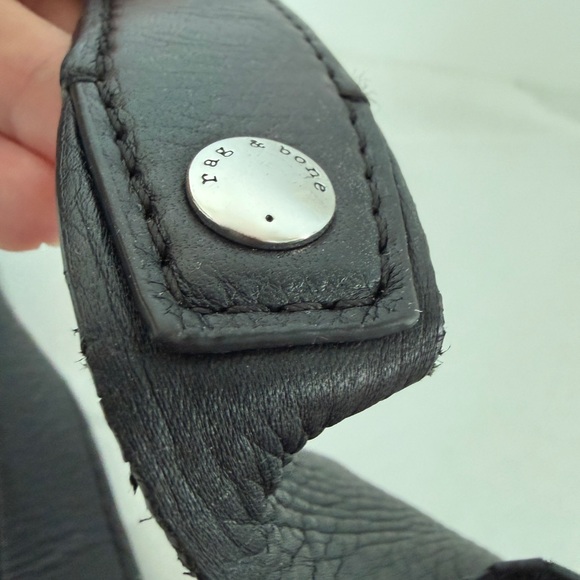 Rag & Bone Logan Black Leather Shopper Tote Shoulder Bag - Picture 4 of 16